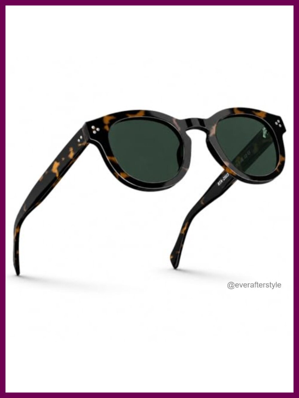 Polarized Round Acetate Sunglasses Retro Pin-Hinge UV Protection